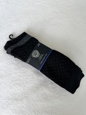 Vince Camuto, men dress socks, 3 pairs/One size, Black/Gray