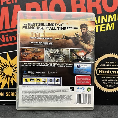Call Of Duty Black Ops W.Manual VGC Playstation 3 PS3 PAL TESTED FREE POSTAGE - Picture 3 of 12