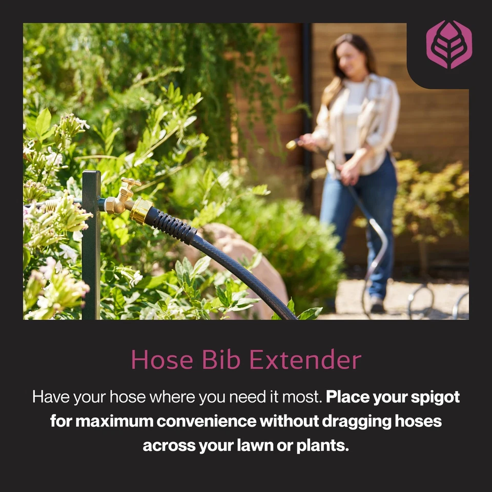 Extensor de babero de manguera de jardín, plegable, IHBE-6KD - Soporte de manguera duradero para mantener... Foto 2 de 4