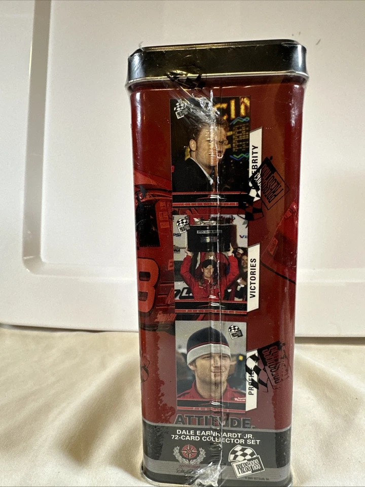 Dale Earnhardt Jr #8 2004 Press Pass Attitude Red Tin Collector Card Series New - Image 4 of 4