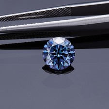 Hot Sale Sapphire Blue Lab-Grown Moissanite Round Cut GRA Certificate Wholesale