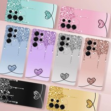 Glitter Printed For Samsung Galaxy S25 S24 S26 A16 Phone Case Flexible TPU Cover