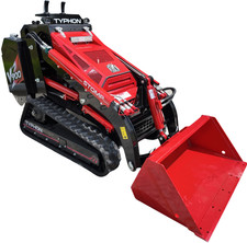TYPHON STOMP V900 Skid Steer Loader w Triangular Track, 25HP Kubota D1105 Diesel