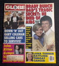 1992 June 2 GLOBE Tabloid Magazine FN 6.0 John Ritter / Lana Turner / Brady Bunc 1992 June 2 GLOBE Tabloid Magazine FN 6.0 John Ritter / Lana Turner / Brady Bunc