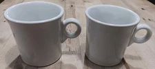 Homer Laughlin Fiesta 10 Ounce Coffee Mug White Set Of 2