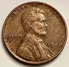 1940 Lincoln Wheat Cent Woody Planchet VF BN1222