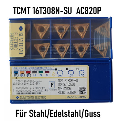 10 SUMITOMO Drehplaten TCMT16T308N-SU  AC820P