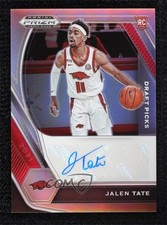 2021-22 Panini Prizm Draft Picks Silver Jalen Tate #DP-JTA Auto 7m3