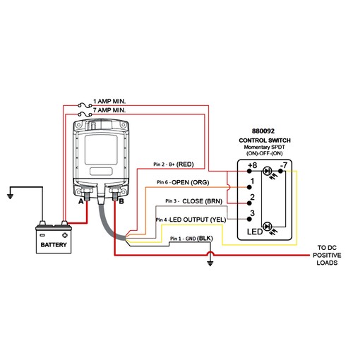 Relé de desconexión Littelfuse 880088 24V 300A biestable 2500A punta IP67 camión marino NFZ - Imagen 6 de 6