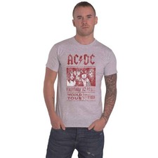 Image of AC/DC T Shirt Highway To Hell World Tour 1979/1980 new Official Unisex Grey