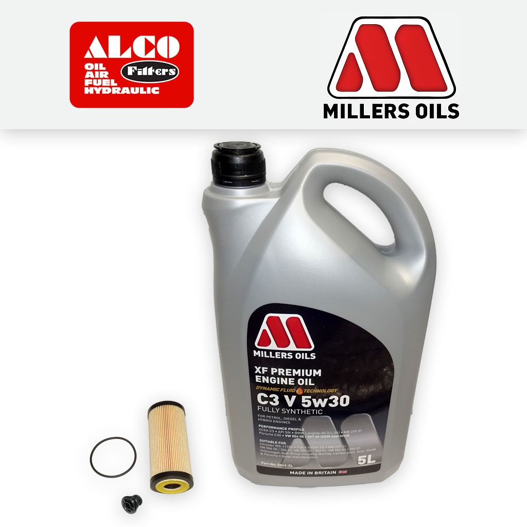 SERVICE KIT for AUDI A5 8T 1.8 2.0 TFSI OIL FILTER +XF C3 5w30 OIL (2011-2017)