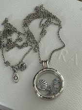 PANDORA Silver 75cm Chain, Medium Floating Locket & 3 Petite ‘Holiday’ Charms