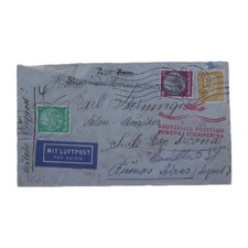 South America Flight 1935 Tram Stamp S.S. Cap Arcona Buenos Aires anniversary flight