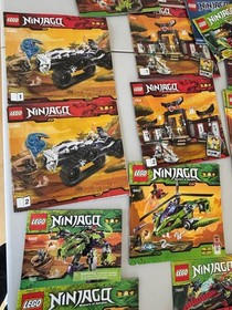 LEGO NINJAGO INSTRUCTION BOOK MANUAL ONLY HUGE LOT 70505 2520 2504 9449 9444 ETC