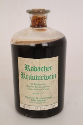 Rodacher Kräuterwein 1l Angelika Hopfen Baldrian Arnika Weißdorn Enzian vintage