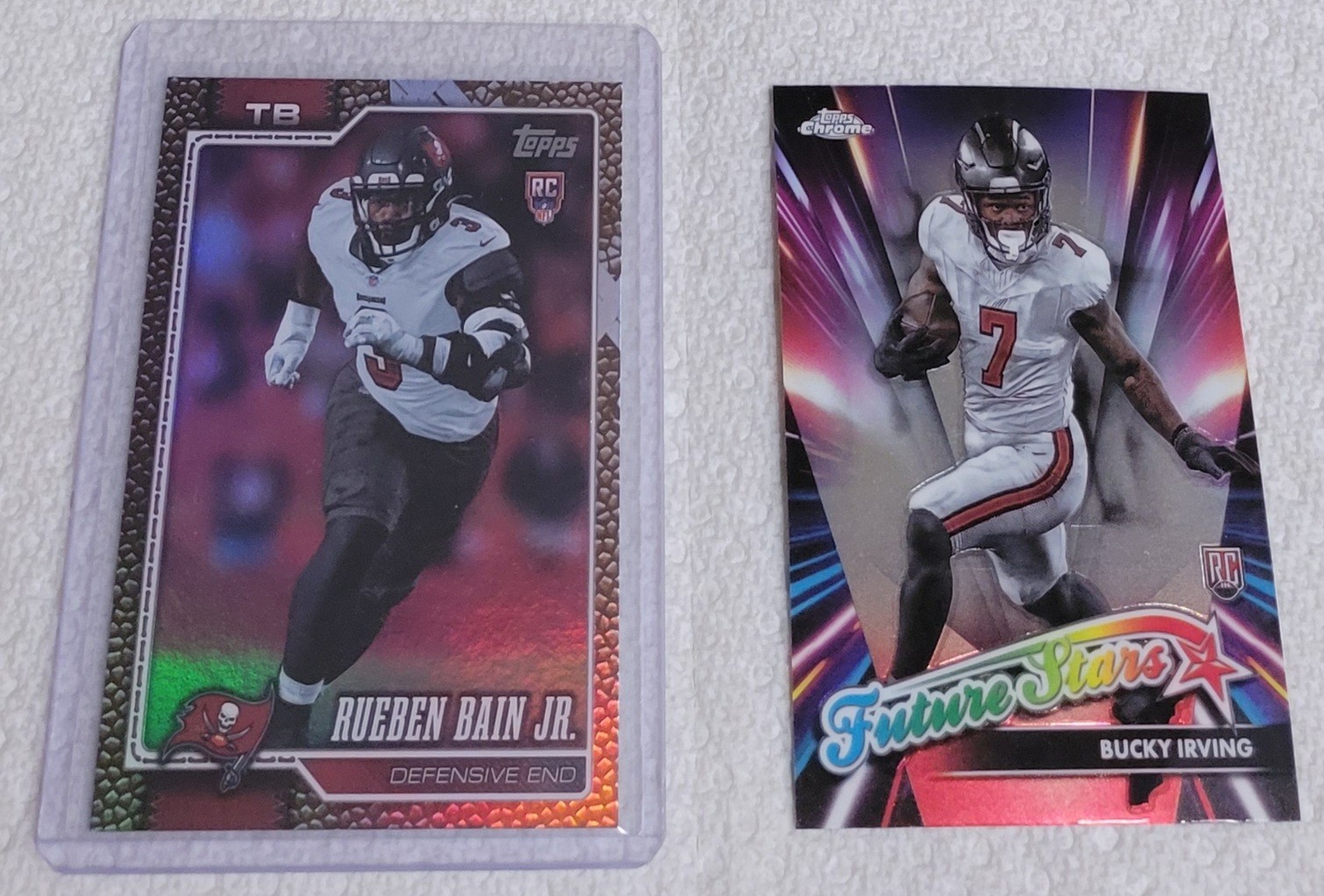 Baker Mayfield, Bucky Irving, Tom Brady, Buccaneers RC auto ref prizm SGC (39) view 4