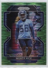 2021 Panini Prizm Rookie Neon Green Pulsar Prizm Monty Rice #420 1jt0