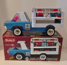 Vintage Buddy L Pressed Steel Pepsi Cola Delivery Truck #5526 With Original Box