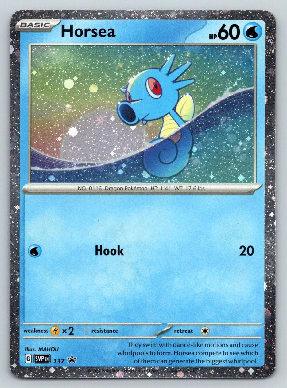 HORSEA (COSMO HOLO) 137 HOLO P SCARLET & VIOLET PROMO POKEMON HOLO LP MAHOU