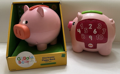 Fisher Price Laugh Learn 2018 Musical Piggy Bank Talks Sings PLUS 1 More Piggy
