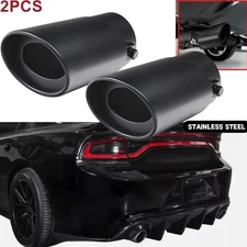 2PC For Dodge Charger Rear Exhaust Pipe Tail Tip Muffler Round Accessories-