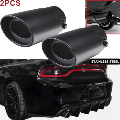 #ad #ad 2PC For Dodge Charger Rear Exhaust Pipe Tail Tip Muffler Round Accessories $39.99