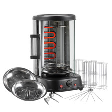 Baridi Rotisserie Grill Kebabs Gyros Skewers Roasts 1500W 21L Black DH216