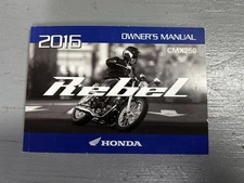 Honda OEM Owners Manual For A 2016 Honda Rebel 250