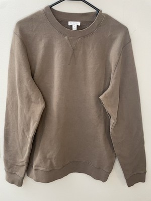 Sunspel Loopback Truffle Green Sweatshirt Crewneck Pullover Men s Sz M NWOT