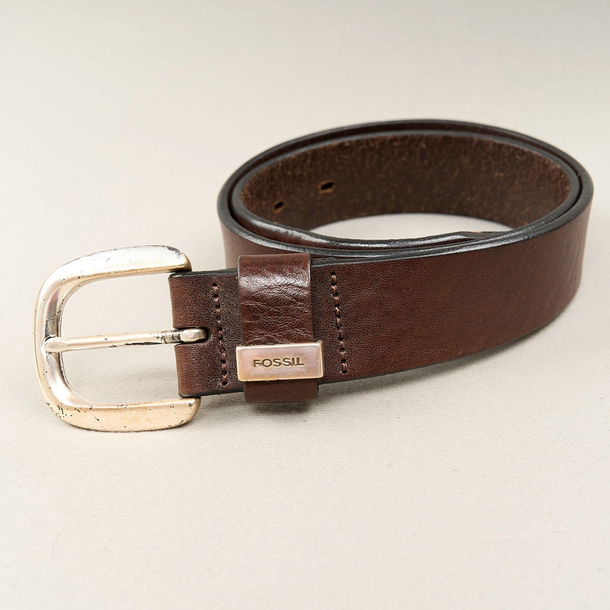 Fossil Women\'s Reversible Belt Brown Black Leather Silver Buckle Classic Medium Amazon.com: Fossil Men main image 2
