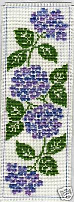 Grille Point De Croix Marque Page Hortensias Ref 6509 Ebay