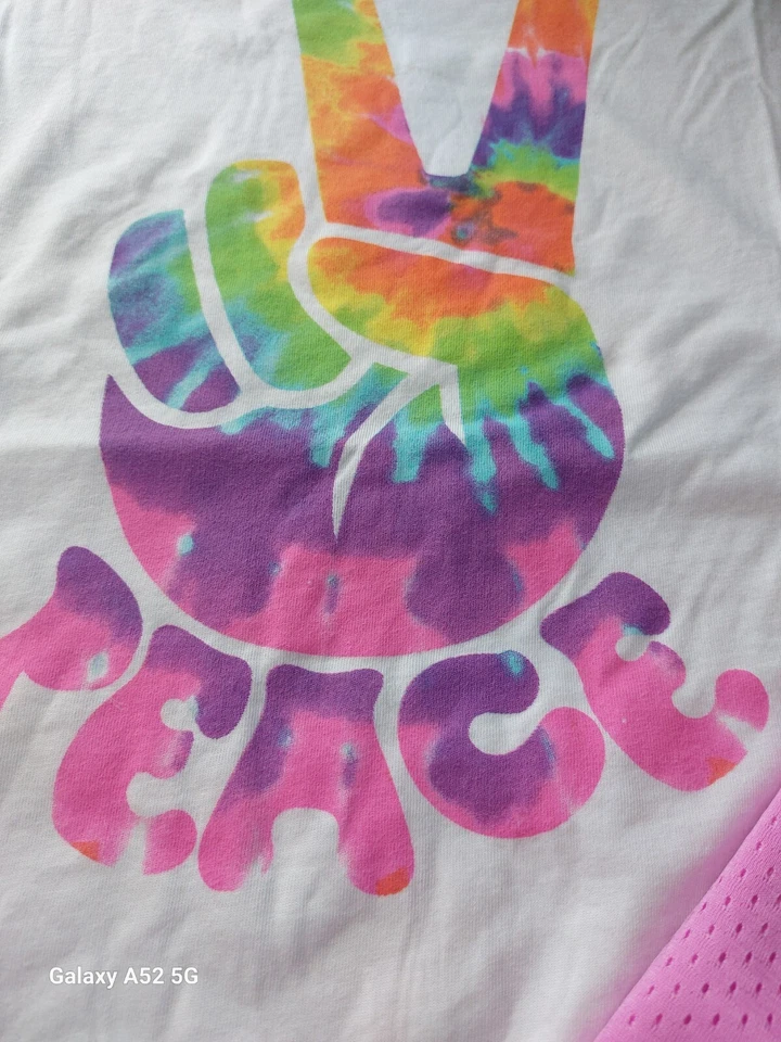 NWT Justice Girls Peace Top Size 16 - Mesh Shorts Size 16/18 (100) - Image 2 of 4