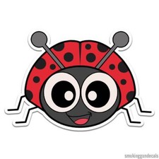 Cute Ladybug, Vinyl Decal Sticker, Indoor Outdoor, 3 Sizes, 12619