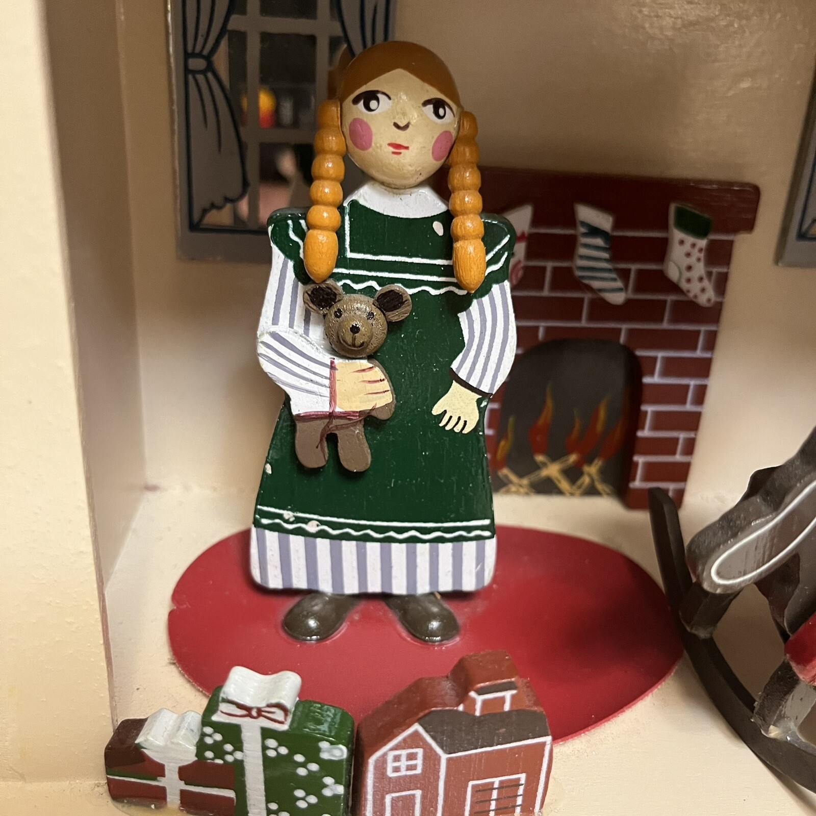 Vintage Enesco Music Box House 1986 Animated Wind Up Christmas Moving Rocker eBay