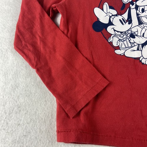 Gap Kids Disney Shirt Kids XS Red Mickey & Friends Crew Neck Long Sleeve Cartoon - Picture 5 of 13