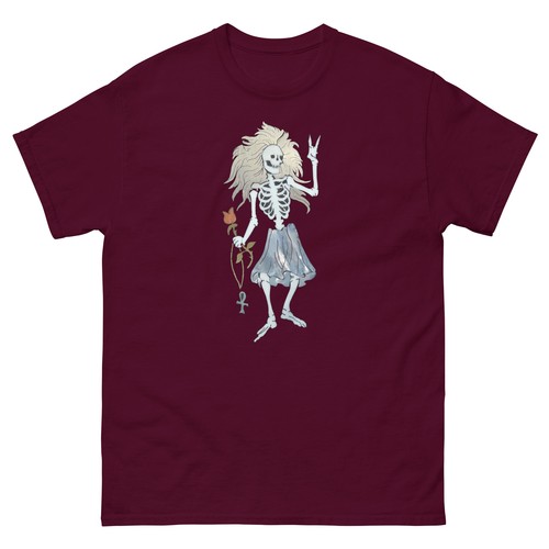 Camiseta clásica unisex Jerry Garcia Rosebud Skeleton Grateful Dead - Imagen 4 de 11