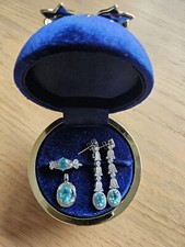 apatit anhänger Ohrringe Ring Set S925 Silber