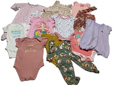 Baby Girl Clothing Lot Sz 0/3M Mixed Brands Lot Of 15pcs Sleepers Outfits  More