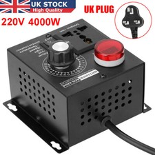 220V 4000W SCR Variable Voltage Regulator Speed Motor Fan Dimmer Controller UK