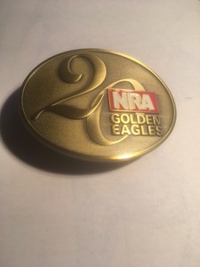 nra golden eagles belt buckle