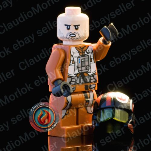 ⭐ LEGO Poe Dameron Minifigura SW0658 Piloto De Star Wars Con Mono 75102 - Imagen 6 de 7