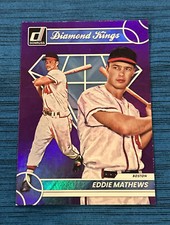 2023 Panini Donruss - Diamond Kings Holo Purple #13 Eddie Mathews