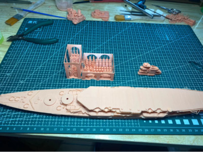 3D Printed 1/700 German Battleship Lothringen Unpainted Model Kit HOT NEW