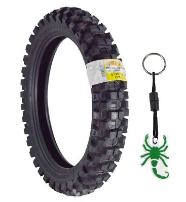 Pirelli Scorpion MX 32 Mid Soft 110/90-19 Rear Dirt Bike Tire with Keychain