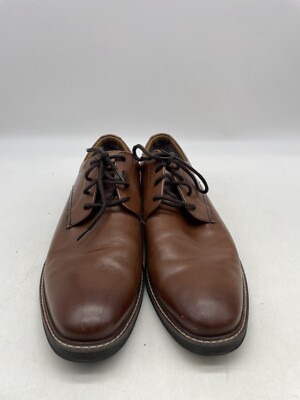 Nunn Bush Men s Brown Leather Upper Comfort Gel Lace Up Oxford Shoes Size 11 ½