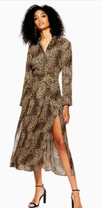 topshop split midi dress