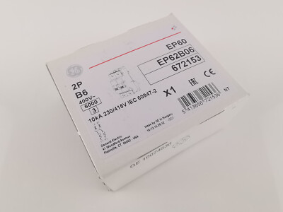GE General Electric EP62B06 B6 Leitungsschutzschalter 672153 Sicherungsautomat