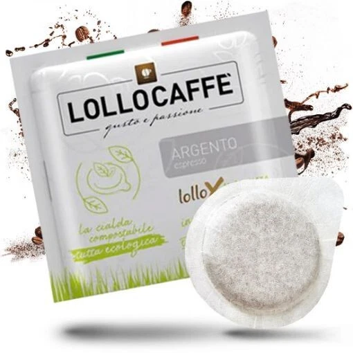 LOLLO CAFFE 300 Cialde Carta Lollo Miscela ARGENTO Caffè Ese 44 MM. Filtrocarta