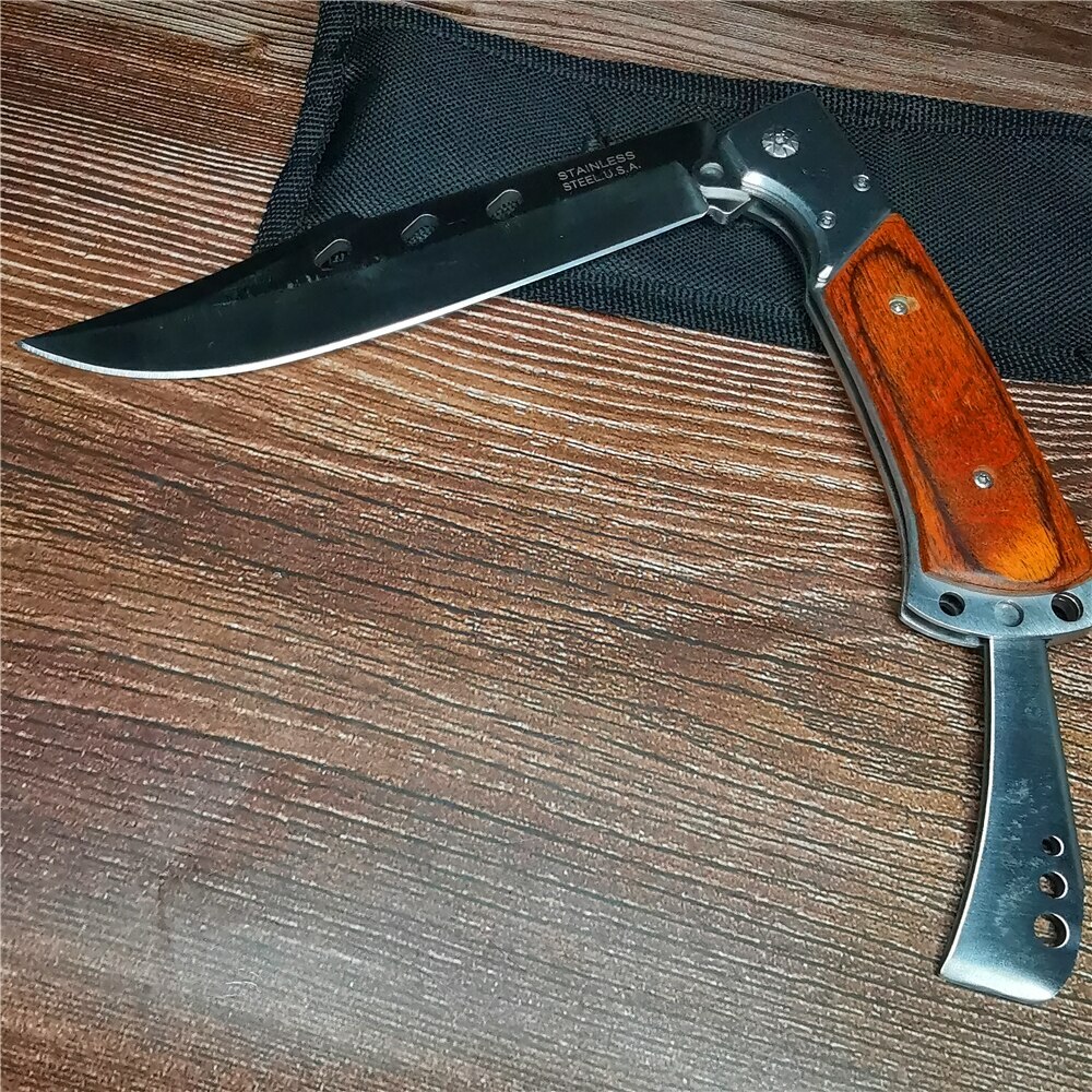 30cm 9CR18 Blade Knives Folding Knife CS Pocket Camping Hunting