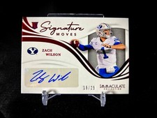 2021 Immaculate Collegiate Signature Moves Ruby /25 Zach Wilson Rookie Auto RC